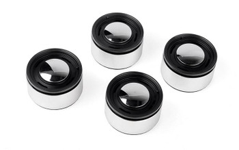 Analog 1.9" Aluminum CAP Wheels BLACK VVV-C1305 RC4WD Polished hub retro