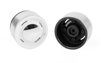 Analog 1.9" Aluminum CAP Wheels WHITE VVV-C1306 RC4WD Polished hub retro
