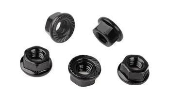 M4 Low Profile Flanged Lock Nut 4.5mm BLACK Z-S0547 RC4WD for 10-Oval wheels