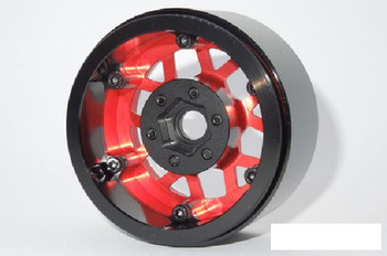 SSD 1.9" Boxer Beadlock Wheels (Red) SSD00538 6 bolt mount 12mm Hex scale wheel