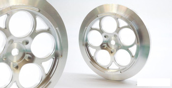 SSD 5 Hole Narrow Drag Front 2.2" / 2.7" Wheels SILVER SSD00545 13.3mm 12mm Hex