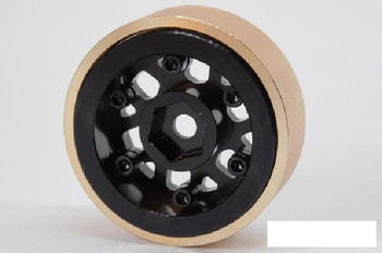 SSD 1.0" Aluminum / Brass Boxer Wheels (Black) SSD00552 7mm Hex SCX24 18th D90 SSD 1.0" Aluminum / Brass Boxer Wheels (Black) SSD00552 7mm Hex SCX24 18th D90