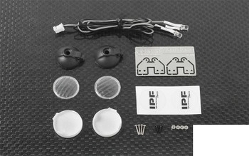 1/10 Round IPF Lights w/ LED 3mm VVV-C0214 RC4WD 10th 18mm dia spot fog RC TOY