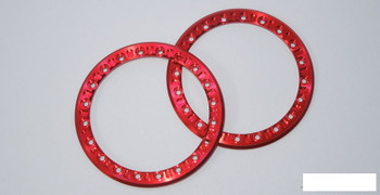 SSD 2.2" RED Aluminum Beadlock Rings (2) SSD00574 Front wheel ring for M2 bolts