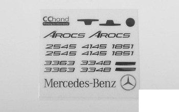 Emblems Set for Mercedes-Benz Arocs 3348 6x4 Tipper Truck VVV-C0530 RC4WD