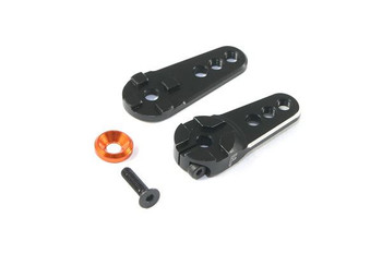 Fastrax 25T Black Aluminium 4-In-1 Servo Horn (Savox/Futaba) FAST319B