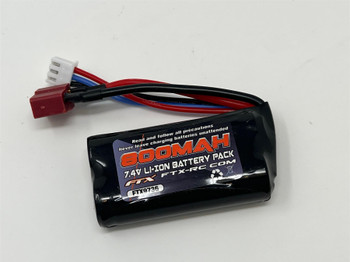 FTX Tracer Li-Ion 7.4V 800mah Battery (Deans Connector) FTX9736 T-Plug