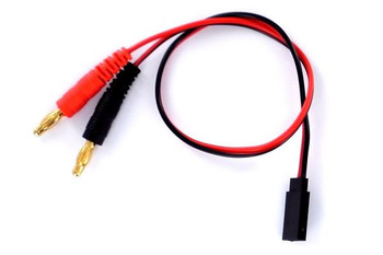 Etronix Futaba RX Charging Cable ET0273 4mm Banana Bullet Plugs 16cm lead wire