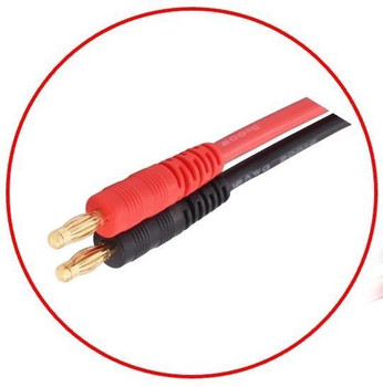 Etronix Futaba RX Charging Cable ET0273 4mm Banana Bullet Plugs 16cm lead wire