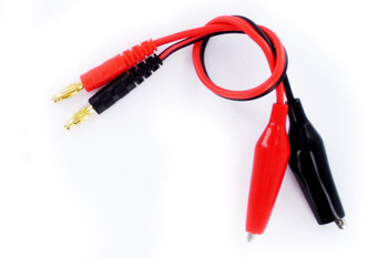 Etronix Crocodile Clip Charging Cable ET0274 4mm Banana Bullet Plugs 16cm lead