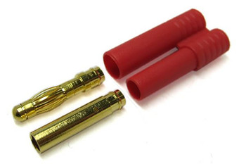 Etronix 4.0mm Gold Connector w/ Housing ET0604 4mm bullet style plug male Female