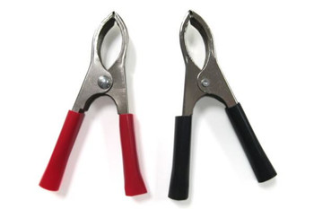 Etronix Crocodile Clip 70mm ET0617 6mm Crimp solder wiring insulated red black