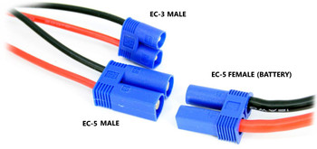 Etronix EC3 Connector Extension Adaptor ET0703 male female EC-3 Lead Wire 10cm