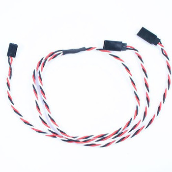 Etronix 60cm 22AWG Futaba Twisted Y Extension Wire ET0755 Servo light bar lead