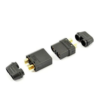 Etronix XT-90 Connector (Male Female) Black ET0788BK XT90 pair RC w/ cable cover