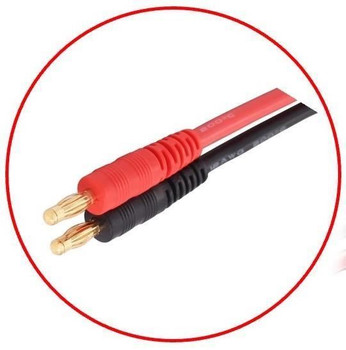 Etronix 4.0mm Connector Charger Cable ET0813 4mm bananna bullet plug 10cm 22awg