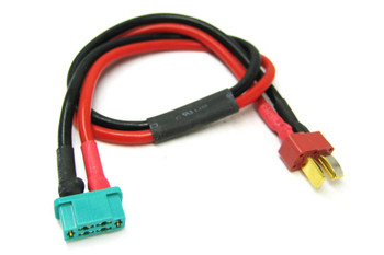 Etronix Male Deans To Male Multiplex MPX Adapter ET0837 14awg 20cm plug M6 RC