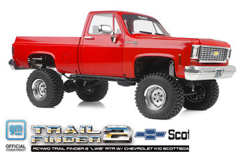 RC4WD Trail Finder 2 LWB RTR w/Chevrolet K10 Scottsdale Hard Body RED Z-RTR0066