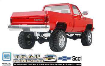 RC4WD Trail Finder 2 LWB RTR w/Chevrolet K10 Scottsdale Hard Body RED Z-RTR0066