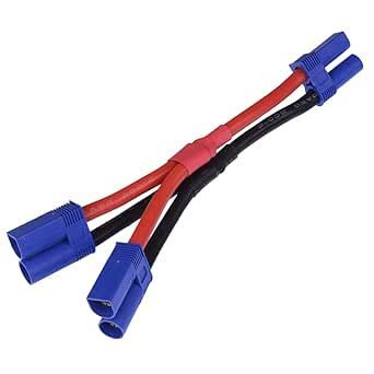 Etronix Battery Harness For 2 Packs In Series Adaptor ET0706 EC3 14Awg Silicone