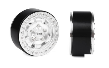 RC4WD KMC 1.7" 12mm Hex Beadlock Wheels Z-W0011 SILVER 5 Spoke inc HUBS 10th RC4WD KMC 1.7" 12mm Hex Beadlock Wheels Z-W0011 SILVER 5 Spoke inc HUBS 10th