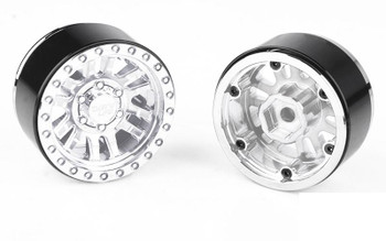 RC4WD Dirty Life 1.7" Canyon Pro Beadlock Wheels Z-W0052 6 Twin Spoke CHROME