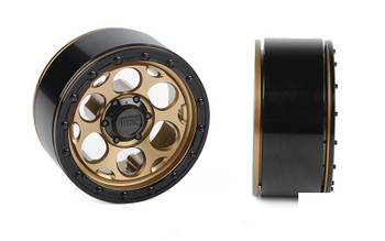 RC4WD KMC 1.9" Dirty Harry Beadlock Wheels Z-W0089 GOLD / Brass Inc Black Hub RC