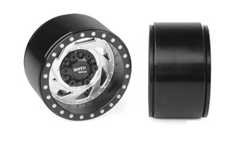 RC4WD Moto Metal 1.7" Change Up Deep Dish Beadlock Wheels Z-W0354 Silver/Black