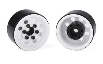 RC4WD Stamped Steel 1.0" Pro8 Beadlock Wheels WHITE Z-W0357 8 Hole hex 18th RC