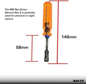 MIP 4.0mm Nut Driver Wrench, Gen 2 MIP9801 Socket 4mm RC Spanner Tool V2