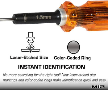 MIP Wrench Set Gen 2, 1.5 2.0mm Hex 7.0mm Nut Driver MIP9620 1.5mm 2 7mm RC