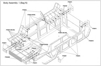 FTX Kanyon Rear Housing Set FTX8474 LED Tail light Bucket mount cluster 2x5mm