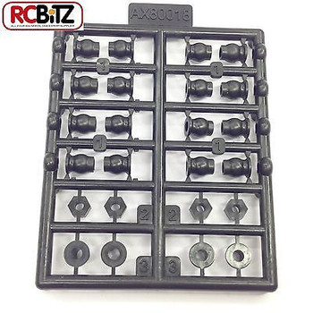 AX80018 Plastic Flanged Ball 3 x 5.8 x 7mm 16pcs Steering Knuckle Spacers