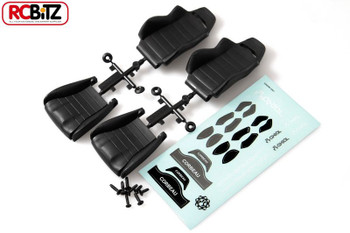 Corbeau LG1 Seat 1/10th BLAC 2 SEATS Fixings & Decals Wraith AX80090 Two Axial