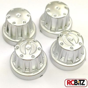 Axial Scale Hub Cover Sets 4pc COLOUR CHOICE AX8079 Fits all SCX10 axles thread[CHROME AX8080]