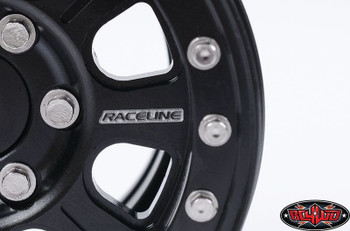 RaceLine Monster 1.9" Beadlock Wheels BLACK 12mm hex scale Hardware RC4WD Z-W0185