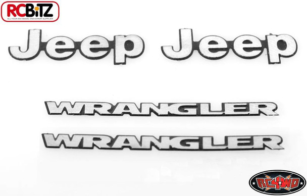 METAL Logo Tamiya CC01 Wrangler Axial Jeep Wrangler SCX10 Badge Emblem VVV-C0060