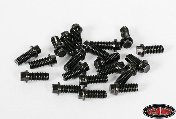 RC4WD Miniature Scale Hex Bolts M2.5 x 6mm BLACK Z-S0008
