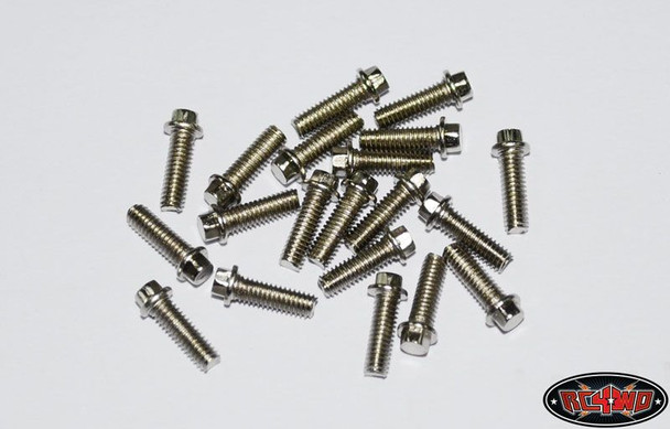 RC4WD Miniature Scale Hex Bolts (M2.5 x 8mm) SILVER Z-S0418