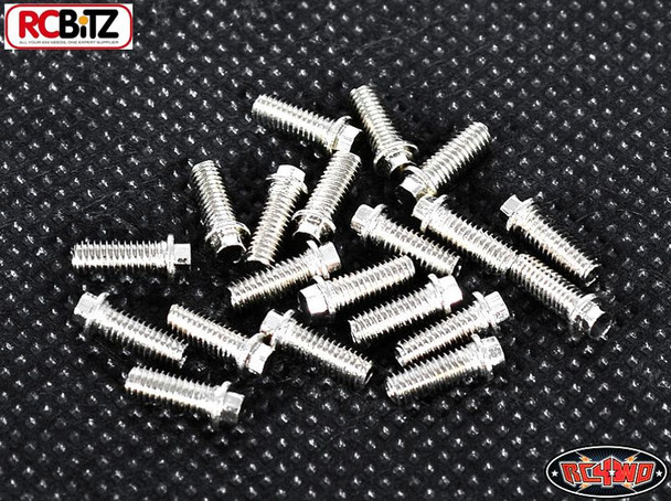 RC4WD Miniature Scale Hex Bolts 20 (M3 x 8mm) SILVER Z-S0695 Bolt Scaler Detail