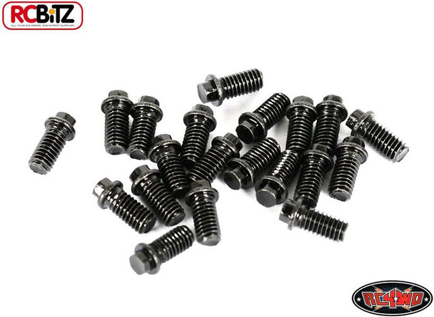 RC4WD Miniature Scale Hex Bolts 20 (M3 x 6mm) BLACK Z-S0696 Bolt Scaler Detail