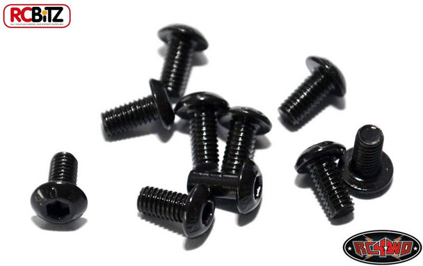 Steel Button Hex Head Cap Screws M3 x 6mm 10 BLACK DC-2 bully TF2 RC4WD Z-S0651