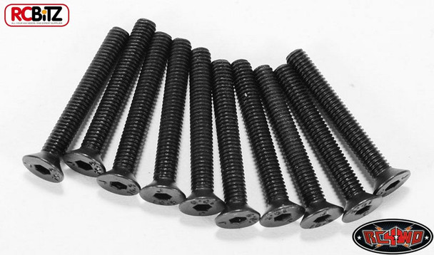 Steel Flat Head Cap Screws M3 x 22mm 10 BLACK countersunk RC4WD Z-S0747 rc