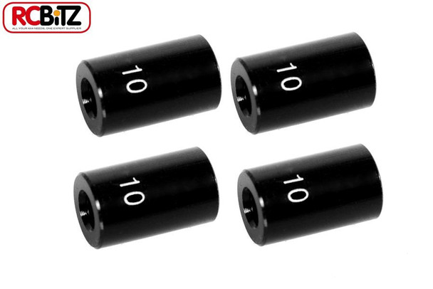 CLEARANCE 30% DISCOUNT 10mm 0.39" Internally Threaded Aluminum Link BLACK 4 Z-S1453 RC4WD Suspension