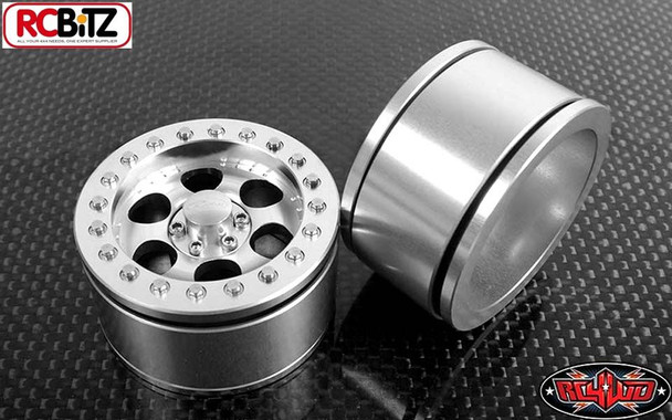 Raceline Revolver 1.55 Beadlock Wheels RC4WD Z-W0199 Scale hubs included SILVER