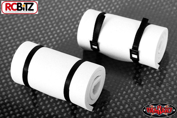 CLEARANCE 30% DISCOUNT 1/10 Scale Sleeping Roll Mat w/Straps WHITE Z-S1298 RC4WD Black straps 10th Toy