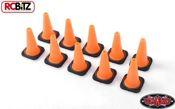 1/10 Scale TOY Traffic Cones Bollards ORANGE Rubber 10 RC4WD Z-S1658 RC Gates