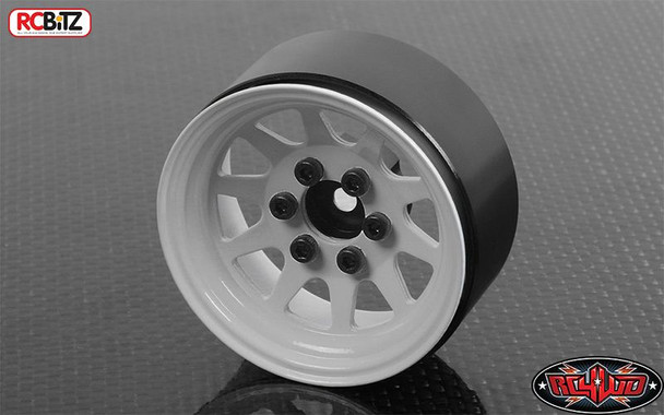 OEM Stamped Steel 1.9" Beadlock Wheels WHITE 12mm Hex 10 spoke RC4WD Z-W0208