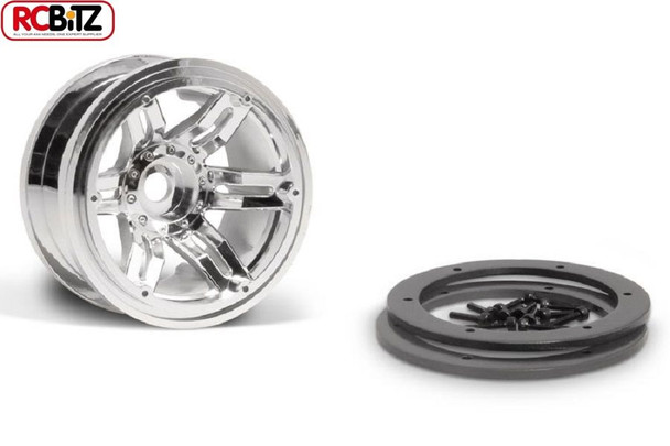 Axial 2.2" Rockster Beadlocks CHROME AX8092 12mm Hex (2pc)