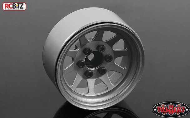 OEM Stamped Steel 1.9" Beadlock Wheels PLAIN Silver Raw 12mm Hex RC4WD Z-W0212